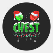 Sticker Rond Chestnuts Matching Family Funny Chest Nuts Christm (Devant)