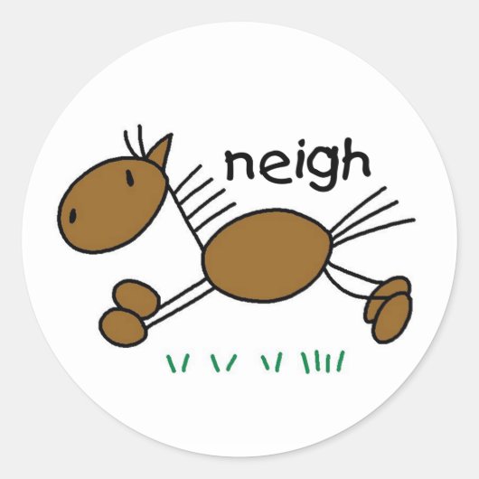 Sticker Rond Cheval à bascule (Devant)