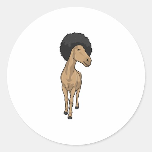Sticker Rond Cheval Afro (Devant)