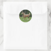 Sticker Rond Cheval Appaloosa en course (Sac)