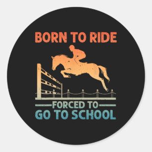 Sticker Rond Cheval Art Pour Hommes Femmes Équitation Rider Equ