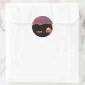Sticker Rond Cheval au coucher du soleil (Sac)