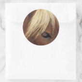 Sticker Rond Cheval avec Mane Blanc (Sac)