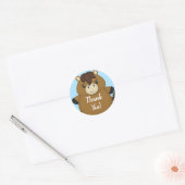 Sticker Rond Cheval Baby shower Blue Boy (Enveloppe)