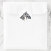 Sticker Rond Cheval blanc (Sac)