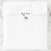 Sticker Rond Cheval blanc mignon (Sac)