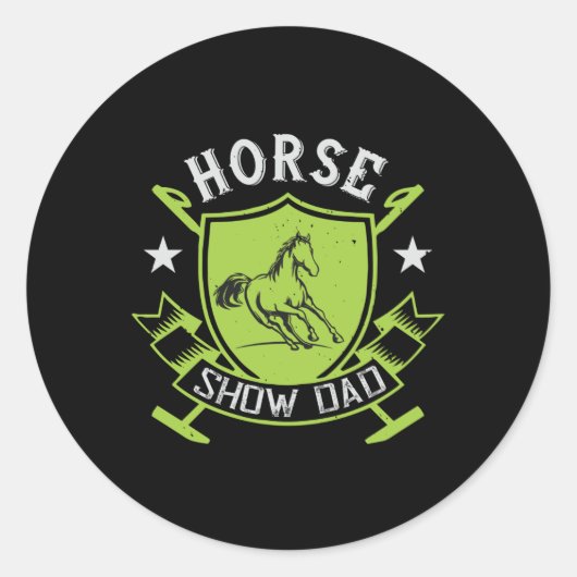 Sticker Rond Cheval - Cheval Show Papa (Devant)