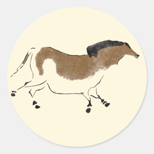 Sticker Rond Cheval chinois (Devant)