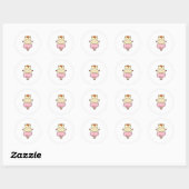 Sticker Rond Cheval comme Ballerina dans Ballet (Feuille)