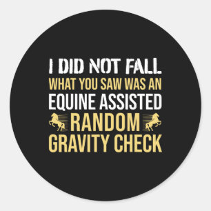 Sticker Rond Cheval - Contrôle de la gravité - Équitation