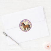 Sticker Rond Cheval d'anniversaire (Enveloppe)