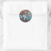 Sticker Rond Cheval de Carousel avec Cherub ! (Sac)