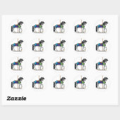 Sticker Rond Cheval de carrousel (Feuille)