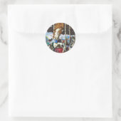 Sticker Rond Cheval De Carrousel Avec Mane De Flux (Sac)