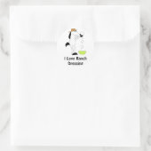 Sticker Rond Cheval De Dessin Avec Robe De Ranch (Sac)