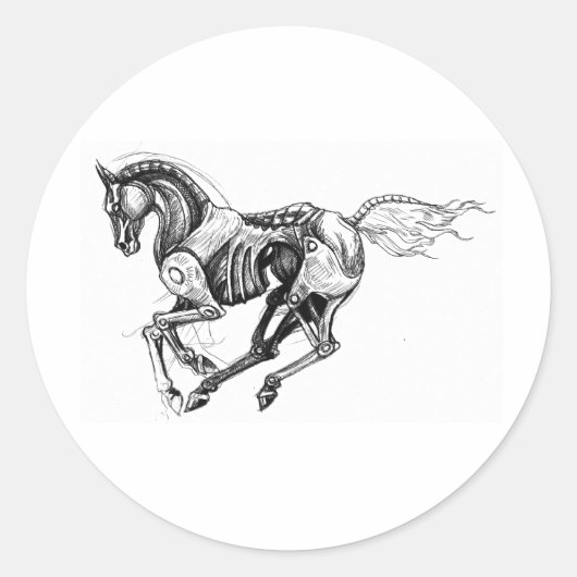 Sticker Rond Cheval de fer (Devant)