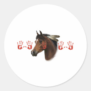 Sticker Rond Cheval de guerre