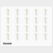 Sticker Rond Cheval de mer Succulent (Feuille)