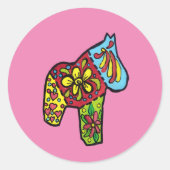 Sticker Rond Cheval de Patchwork (Devant)