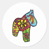 Sticker Rond Cheval de Patchwork (Devant)