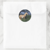 Sticker Rond Cheval de peinture debout 2 (Sac)
