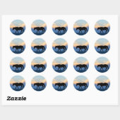 Sticker Rond Cheval de plage du coucher de soleil (Feuille)