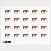 Sticker Rond Cheval de Plaisir de l'Ouest (Feuille)