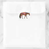 Sticker Rond Cheval de Plaisir de l'Ouest (Sac)