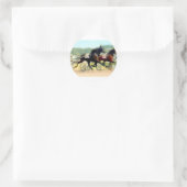 Sticker Rond cheval de puissance trot (Sac)