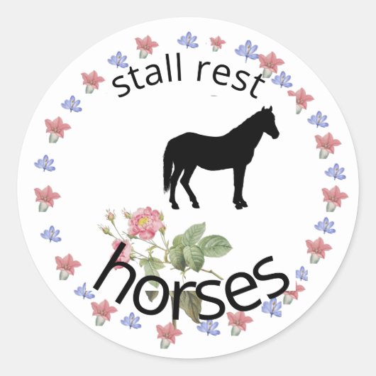 Sticker Rond cheval de repos (Devant)