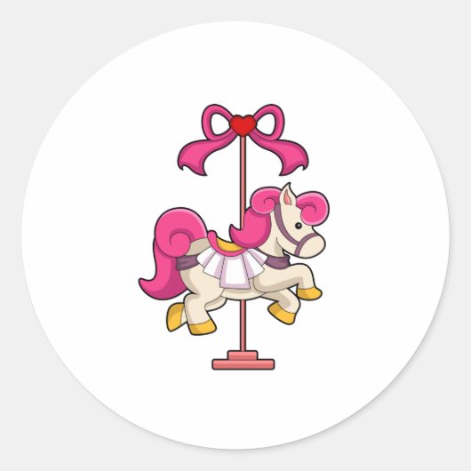 Sticker Rond Cheval en cheval de carrousel.PNG (Devant)