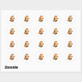 Sticker Rond Cheval en costume (Feuille)