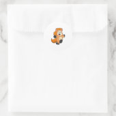 Sticker Rond Cheval en costume (Sac)
