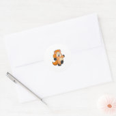 Sticker Rond Cheval en costume (Enveloppe)