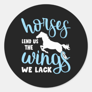 Sticker Rond Cheval équitation filles femmes équestre cheval