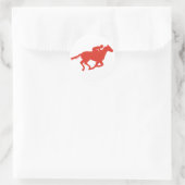 Sticker Rond Cheval et Jockey (Sac)