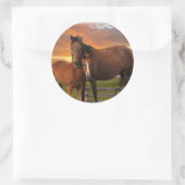 Sticker Rond Cheval et poney (Sac)