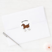 Sticker Rond Cheval Feathers ! (Enveloppe)