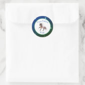 Sticker Rond Cheval fille (Sac)
