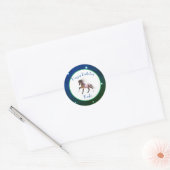 Sticker Rond Cheval fille (Enveloppe)