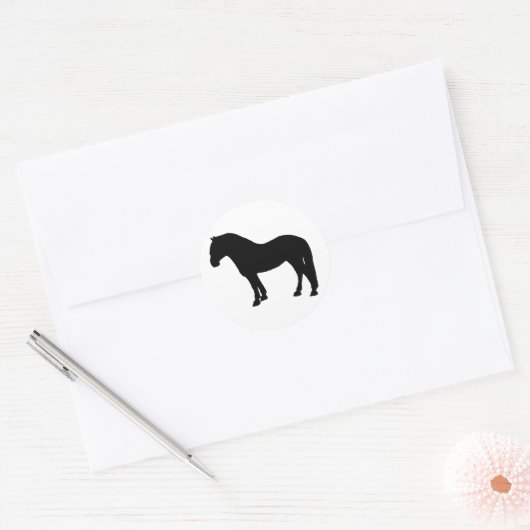 Sticker Rond cheval fjord (Enveloppe)