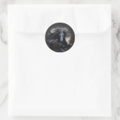 Sticker Rond Cheval frison noir (Sac)