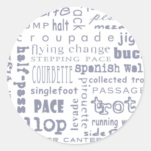 Sticker Rond Cheval Gaits (Devant)