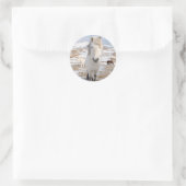 Sticker Rond Cheval islandais blanc, Islande (Sac)