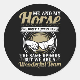 Sticker Rond Cheval Lover Cadeau Femmes équestre Fille cheval H