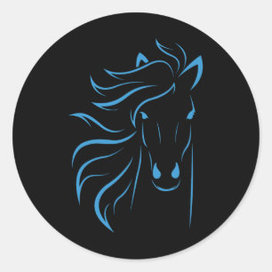 Sticker Rond Cheval Lover Cadeaux Femmes Equestre Hommes Horseb
