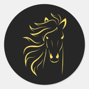 Sticker Rond Cheval Lover Cadeaux Femmes Equestre Hommes Horseb