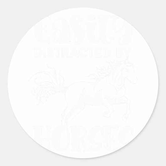 Sticker Rond Cheval Lover Cheval Equestre équitation Animal Drô (Devant)