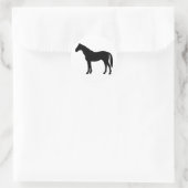 Sticker Rond cheval noir - chevaux (Sac)