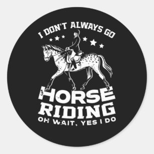 Sticker Rond Cheval Propriétaire de l'équitation tenue Equestri